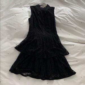 NWT Black Tiered Lace Holiday Party Dress